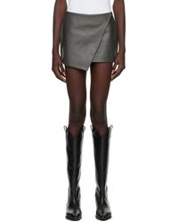 Frankie Shop - Minijupe Portefeuille Cleo Kaki En Cuir - Lyst