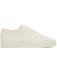 The Row - White Marie H Lace-up Sneakers - Lyst