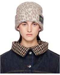Ganni - Oversized Wool Rib Knit Beanie - Lyst