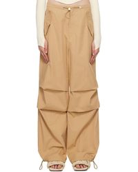 Dion Lee - Brown Elasticized Trousers - Lyst
