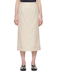 Carven - ベージュ シアー ミディアムスカート - Lyst