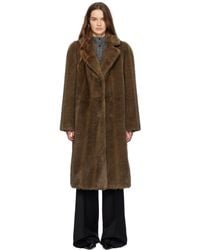RECTO. 70S Orchid Faux-Fur Coat in Black | Lyst UK