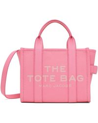 Marc Jacobs - Petit cabas 'the tote bag' rose en cuir - Lyst
