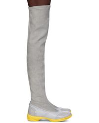 Kiko Kostadinov - Over-The-Knee Calfskin Suede Boots - Lyst