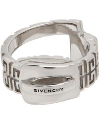 Givenchy シルバー G Zip リング - メタリック