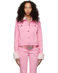 Pink Jean and denim jackets for Women 