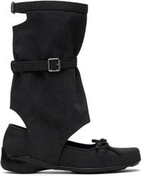 [OPEN YY] / ☆ 24FW BALLET SLOUCHY BOOTS / BLACK OPEN YY Ballet Slouchy Boots in Black | Lyst