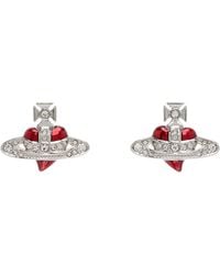 Vivienne Westwood - New Diamante Heart Earrings - Lyst