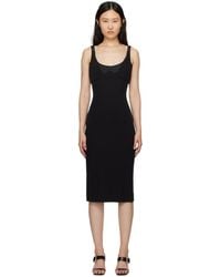 Versace Jeans Couture - Black Paneled Midi Dress - Lyst