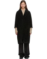 Max Mara Black Sherpa Neva Coat