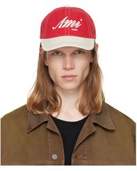 Ami Paris - 'Ami' Embroidery Bicolor Cap - Lyst