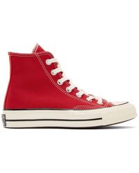 converse chuck taylor sasha vintage red and white trainers