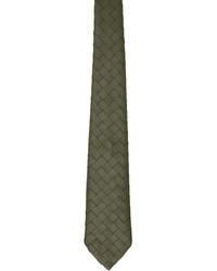Bottega Veneta - Khaki Intrecciato Leather Tie - Lyst