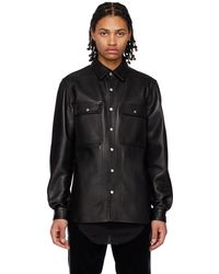 Rick Owens - Black Outershirt Leather Jacket - Lyst