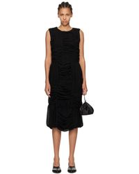 Comme des Garçons - Robe midi noire à effet ruché - Lyst