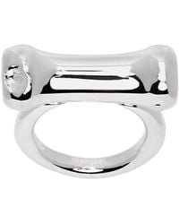 Jil Sander - Silver Band Ring - Lyst