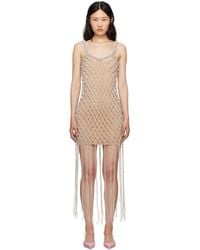 Alexander Wang - Beige Knotted Midi Dress - Lyst