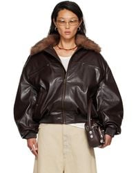 Lu'u Dan - Faux-Leather Cargo Flight Jacket - Lyst