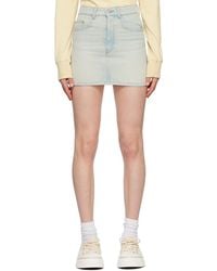 Ami Paris - ブルー 5ポケット デニム ミニスカート - Lyst