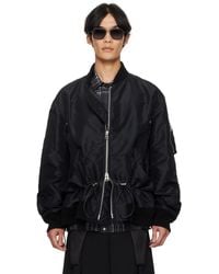 Sacai - ブラック Nylon Twill ボンバージャケット - Lyst