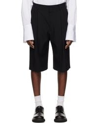 Dries Van Noten - ブラック ウール テーラードショートパンツ - Lyst