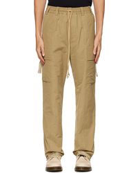 Song For The Mute - Tan Drawstring Cargo Pants - Lyst