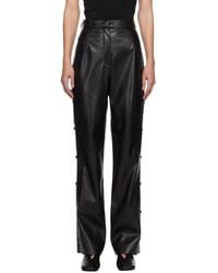 Nanushka - Pantalon Felina Noir En Cuir Synthétique - Lyst