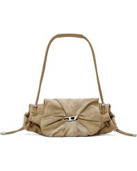 DIESEL - ベージュ S Scrunch-D ショルダーバッグ - Lyst
