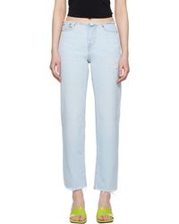 Levi's - Blue Wedgie Straight Ripped Jeans - Lyst