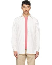 Drake's - Off- Cotton Oxford Cloth Button-Down Shirt - Lyst