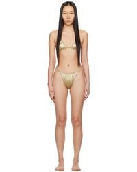 Isa Boulder - Bikini réversible doré et argenté à garnitures tressées exclusif à ssense - Lyst