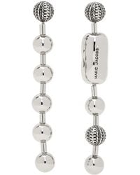 Marc Jacobs - Silver 'the Monogram Ball Chain' Earrings - Lyst