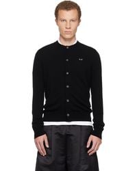 COMME DES GARÇONS PLAY - Round Neck Rhinestone Heart Cardigan - Lyst