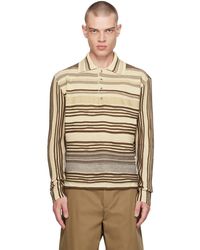 Bottega Veneta - Striped Polo - Lyst