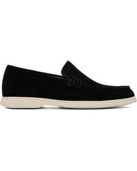 BOSS - Deed-Logo Suede Loafers - Lyst