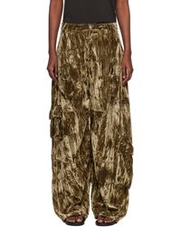 Collina Strada - Khaki Velvet Lawn Cargo Pant - Lyst