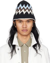 Jil Sander - Black Crochet Bucket Hat - Lyst