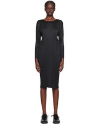 Pleats Please Issey Miyake - Black Monthly Colors September Midi Dress - Lyst