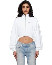 Off-White c/o Virgil Abloh - Arrow Glowing Flower Crop Zip Jacket - Lyst