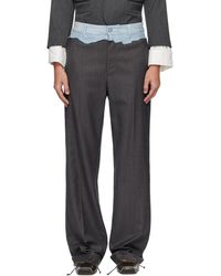 MM6 by Maison Margiela - Tailored Denim Waistband Trousers - Lyst
