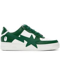 A Bathing Ape - & White Sta Os Sneakers - Lyst