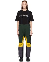 3 MONCLER GRENOBLE - Green & Yellow Paneled Ski Pants - Lyst