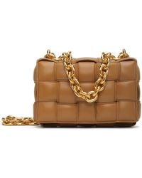 Bottega Veneta - Tan Padded Chain Cassette Bag - Lyst