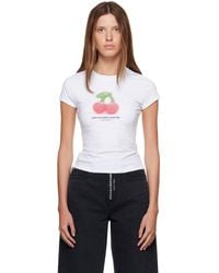 Alexander Wang - Cherry Graphic Fitted Ringer T-Shirt - Lyst