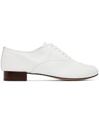 Repetto - Chaussures oxford zizi blanches - Lyst