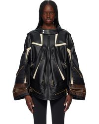 Junya Watanabe - Blouson Komine Protector Noir En Cuir Synthétique - Lyst