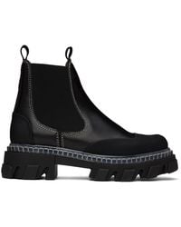 Ganni - Cleated Low Chelsea Boots - Lyst