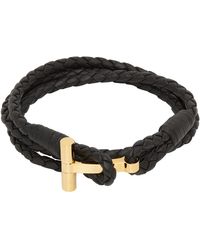 Tom Ford - Braided Leather T Bracelet - Lyst