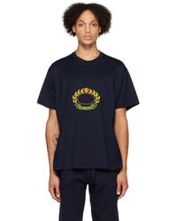 Burberry - Navy Oak Leaf Crest T-shirt - Lyst