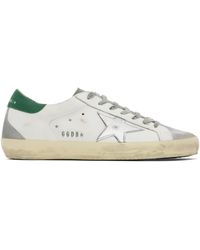 Golden Goose - White & Gray Super-star Classic Sneakers - Lyst